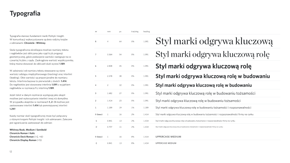 Polityka Insight - brandbook slide 3